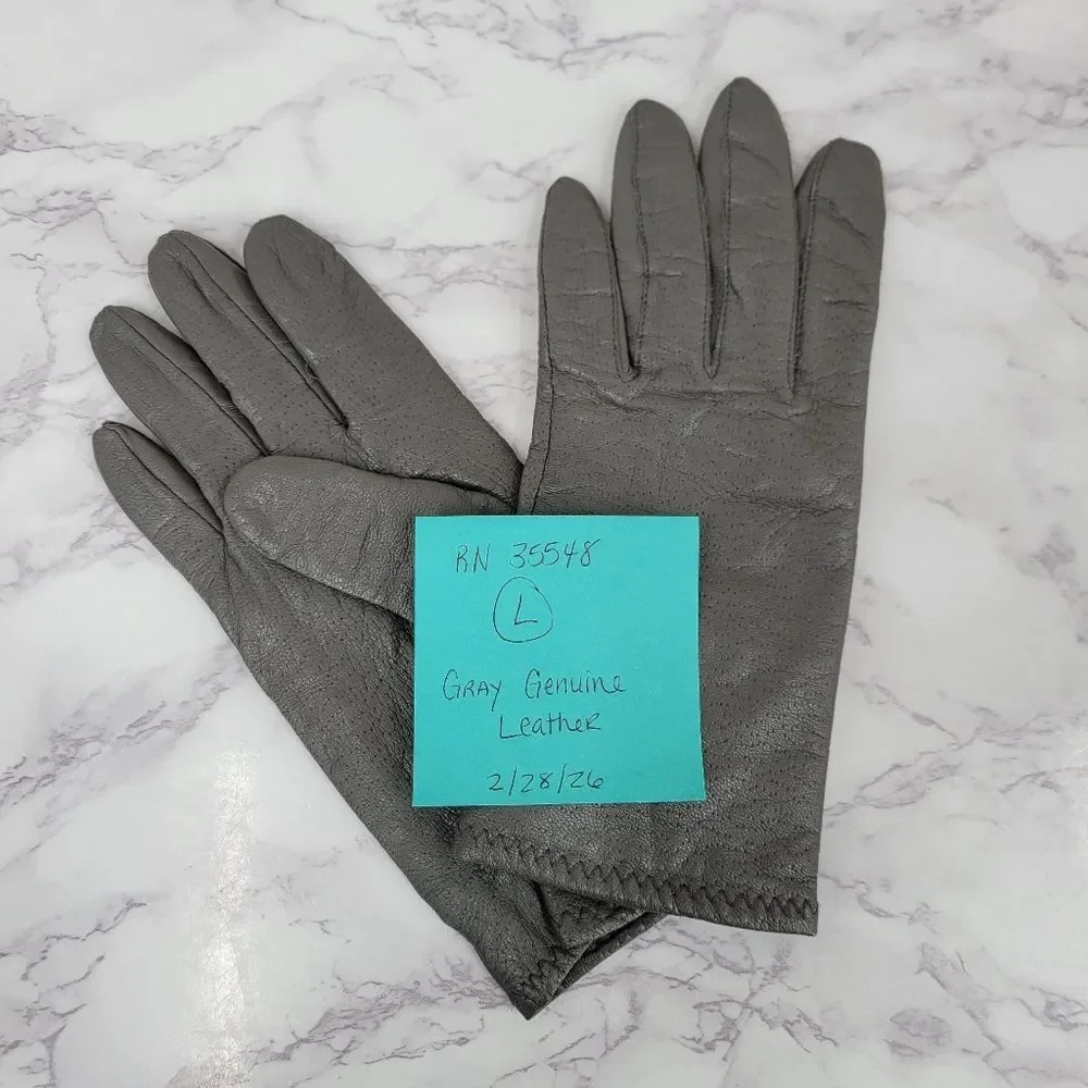 Fownes Vintage Classic Grey Leather Driving Gloves